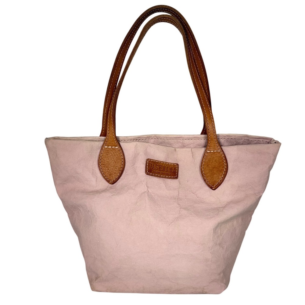 UASHMAMA Totty Bag, Light Pink, Made in Italy,  Washable Paper Bag, Blush, Small